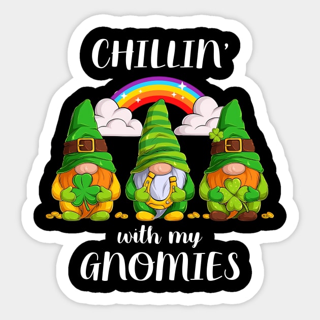Chillin' With My Gnomies Patrick's Day Sticker by Hensen V parkes